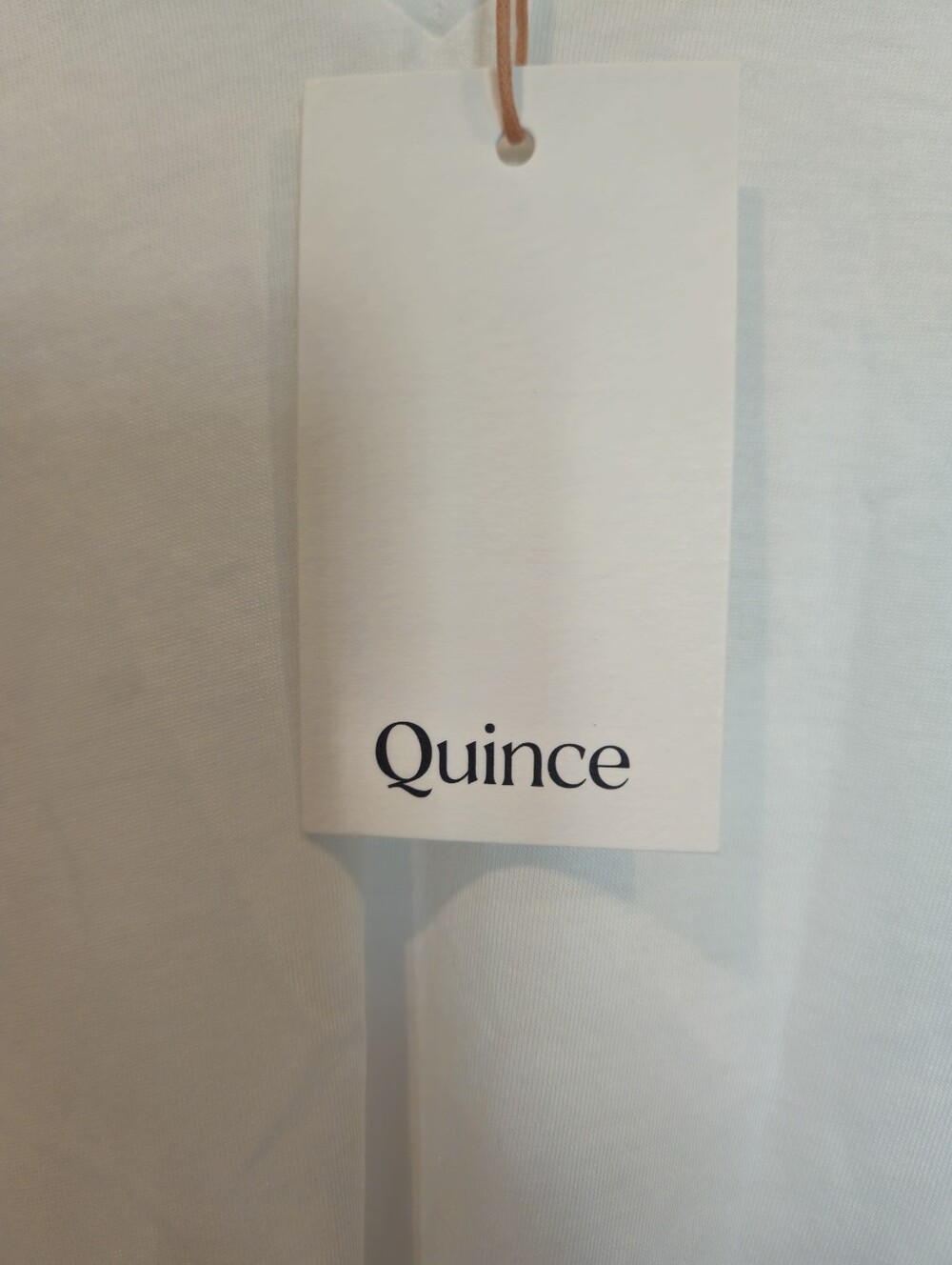 NWT Quince Cotton Modal V-Neck Tee White Size Large - Picture 8 of 9